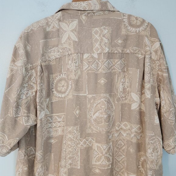 Island Republic Hawaiian Shirt Silk Short Sleeve Button Up Floral Large - Picture 3 of 11